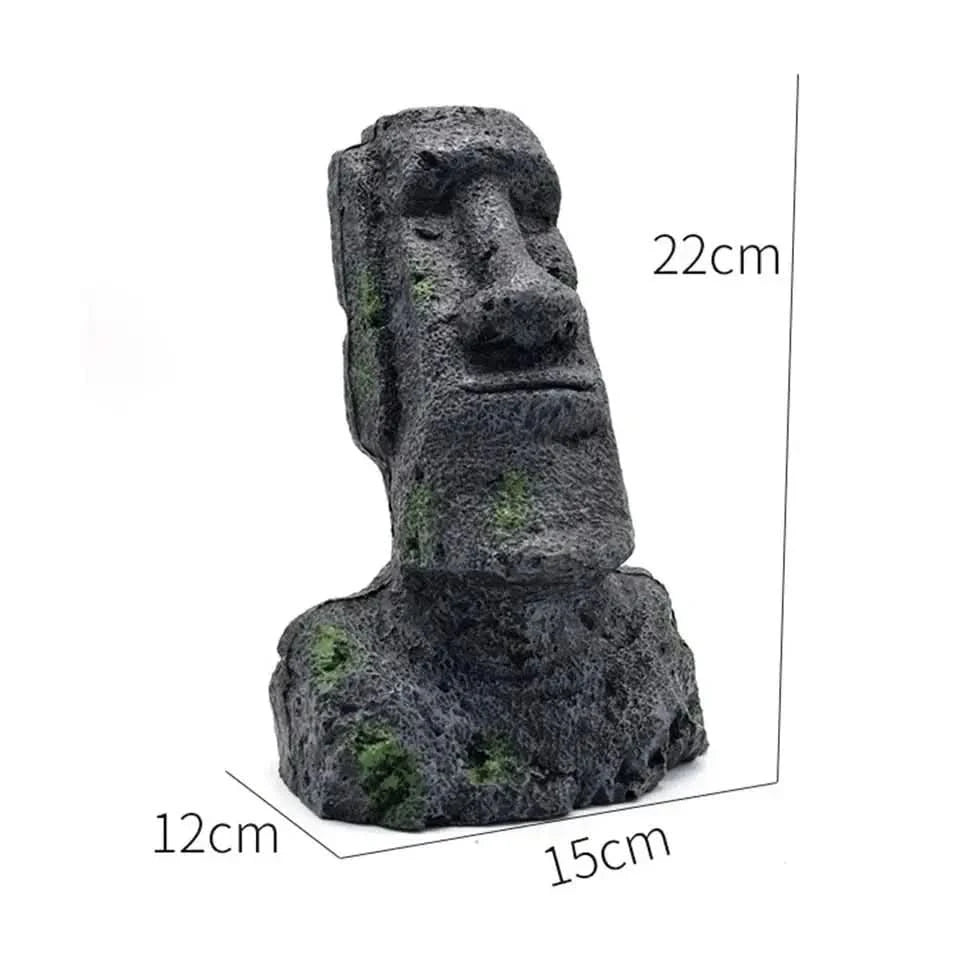 Buy Easter Island Stone Head Aquarium Decor. L(r21) on Sale – ABQUATICS