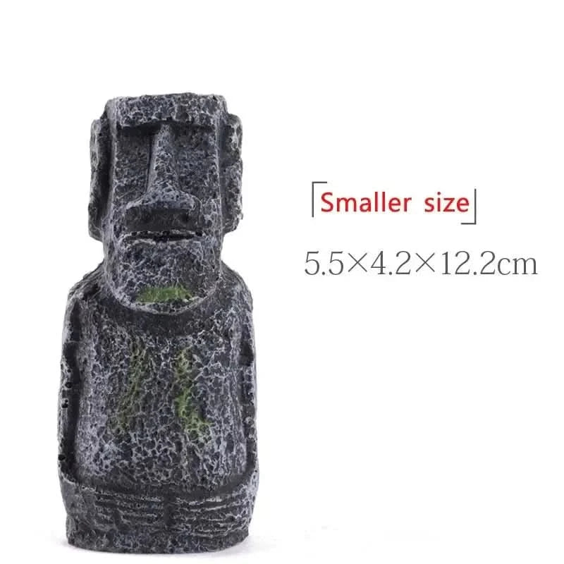 easter island ancient statue fish tank craft aquarium accessory Buy Easter Island Stone Head Aquarium Decor. L(r21) on Sale – ABQUATICS